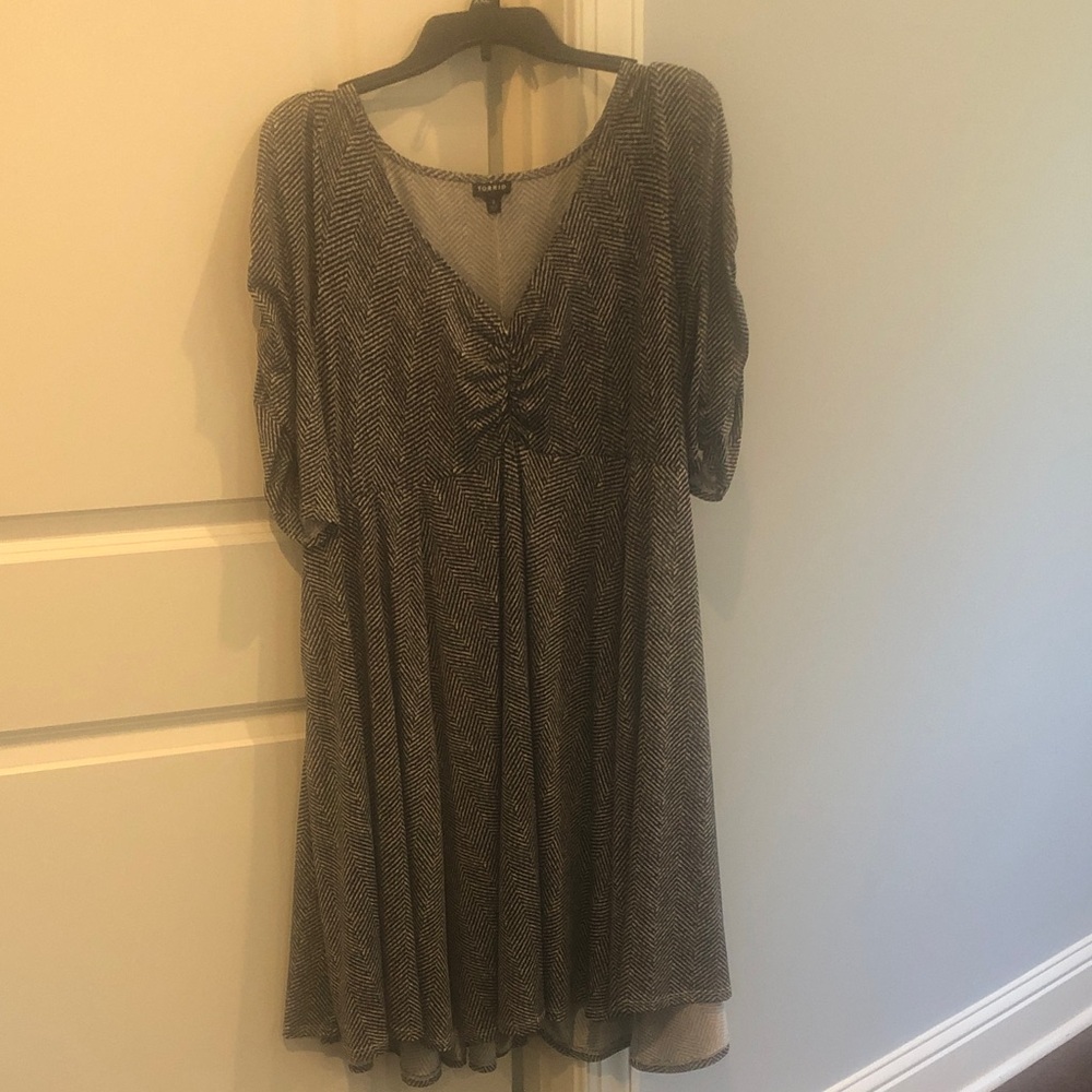 Torrid Black and White Midi Dress